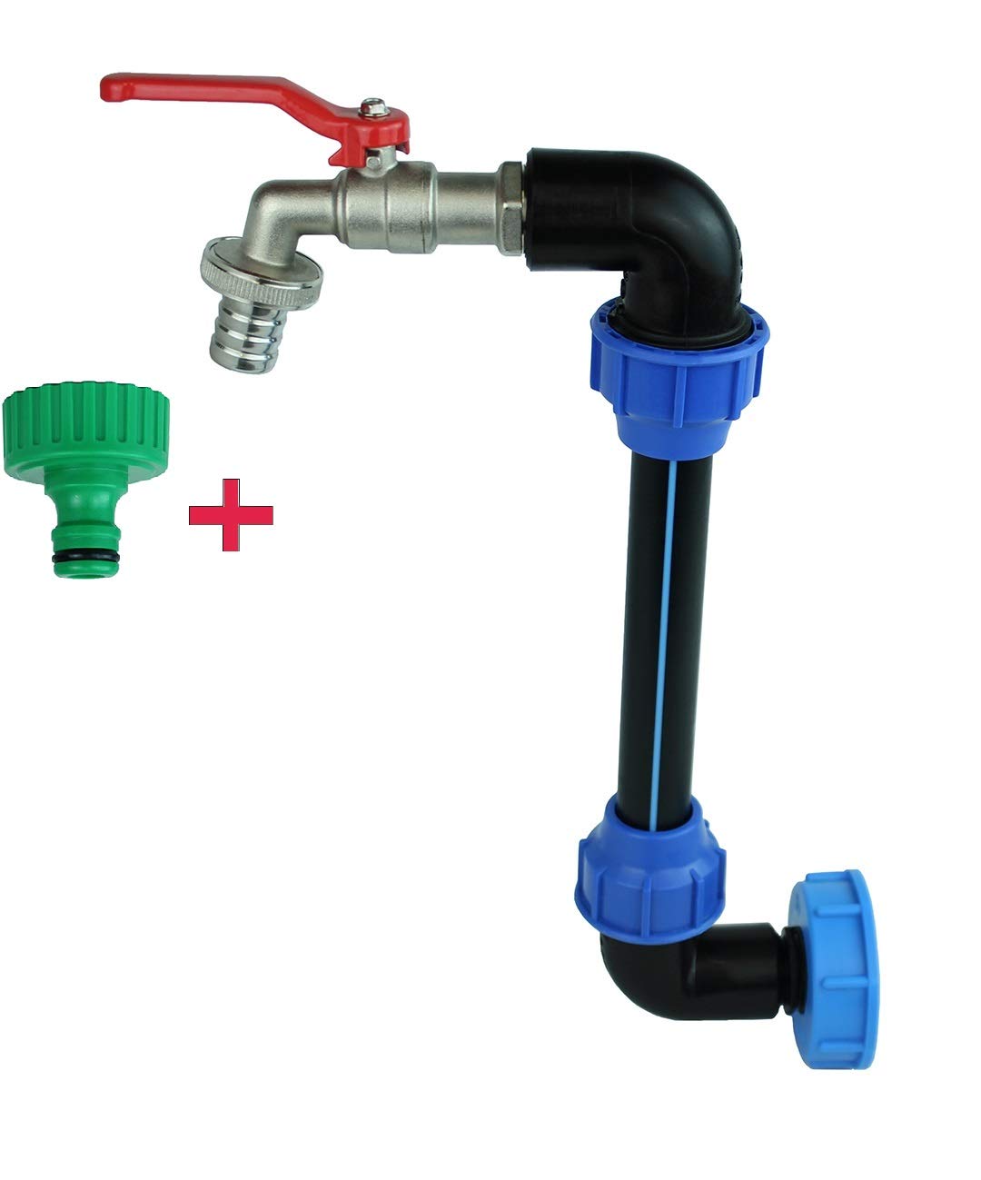 Buy IBC Adapter with 3/4" Brass Ball Faucet S60X6 IBC Tank Fittings