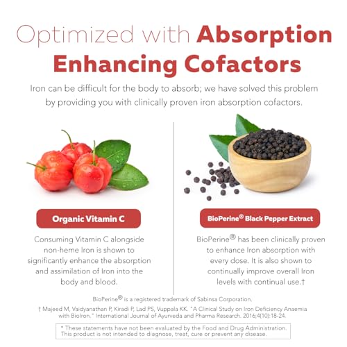 image for Triquetra Health Organic Iron Supplement | Whole Food Mineral & Cofact