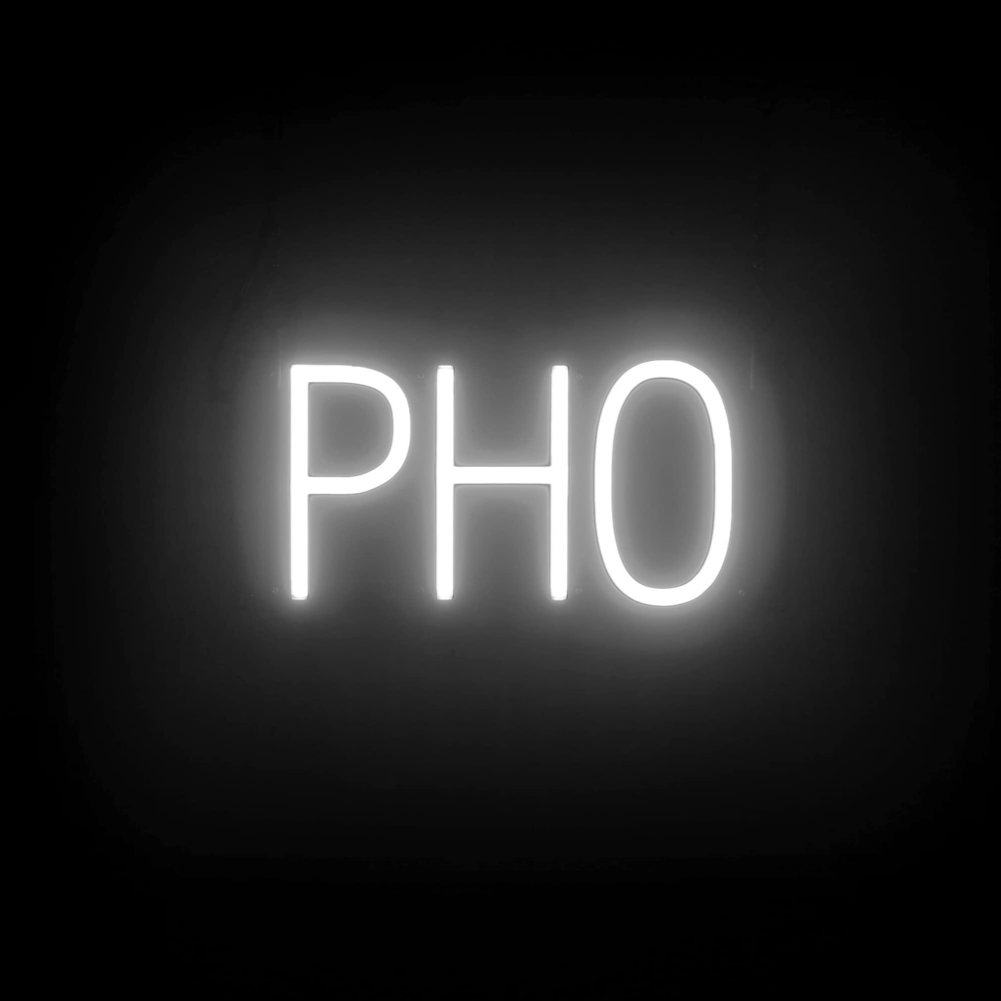 SpellBrite LED Neon PHO Sign for Business - White, 13" x 6"