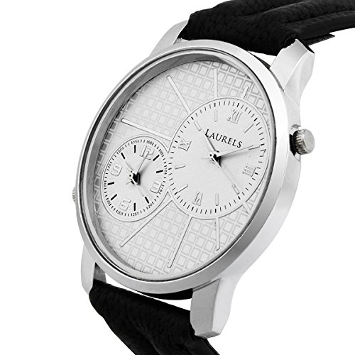 Buy Laurels Invictus Silver Dial Dual Function Wrist Watch For Men