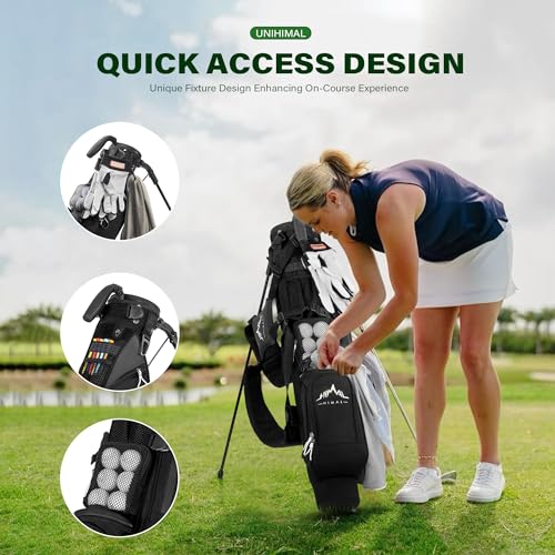 UNIHIMAL Bolsa de transporte leve de golfe Pro com duas alças de ombro – fácil de transportar e durá
