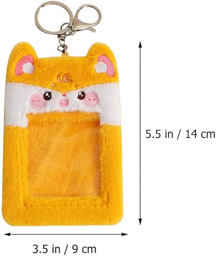 Miniatura 5 de Portatarjetas de felpa para foto con llavero en forma de animal, funda para tarjetas de crédito, tarjetas bancarias, protector de tarjeta de