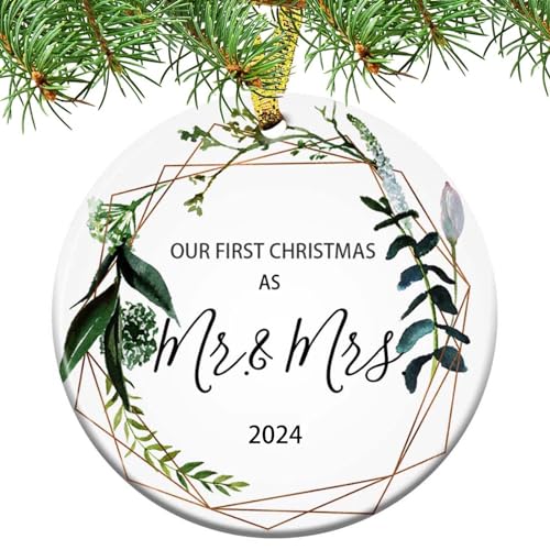 Our First Christmas as Mr and Mrs Ornament 2024