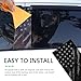 WZP 2PCS American Flag Car B Pillar Decals, Waterproof Scratch-Covering Trim Decoration for Car Window Pillar, Self-Adhesive Protective Film, Universal for Side Door Trim Decoration (Black)