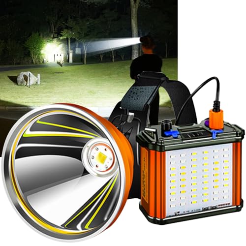 LBJD Hunting Headlamp Rechargeable with Super Bright 9 Core LED