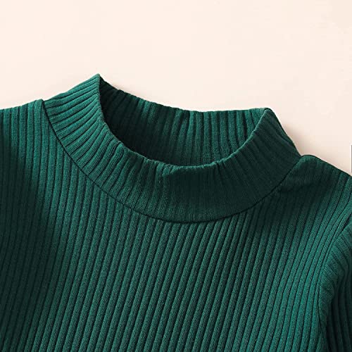 Toddler Girl Christmas Outfits Plaid Dress Solid Shirt Suspender Skirt 1T 2T 3T 4T 5T Kids Girls Overall Dress Set4