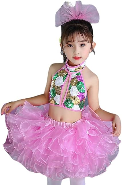 Amazon Co Jp 90cm 160cm スパコール ダンス衣装 チュールスカート Hihpop キラキラ 女の子 ラテン衣装 キッズ ステージ 舞台 演出服 イベント用 子供 チアガールダンス衣装 可愛い 小学生 舞台服 演奏会 ピアノ発表会 ピンク 150 おもちゃ