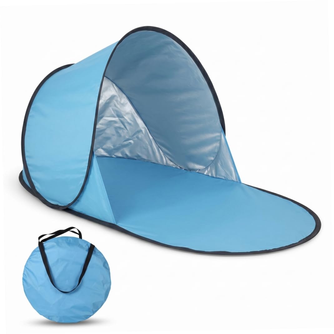Tente de Plage pour bébé, Tente Solaire Pop-Up instantanée, Pare-Soleil léger et Portable pour Le Camping sur la Plage, Bleu, pour