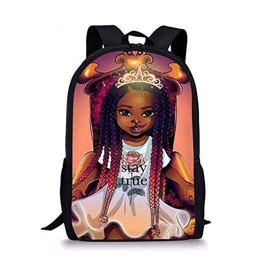 Backpack for Kids Travel Shoulder Bag Students Book Bag for School African American Art Printing