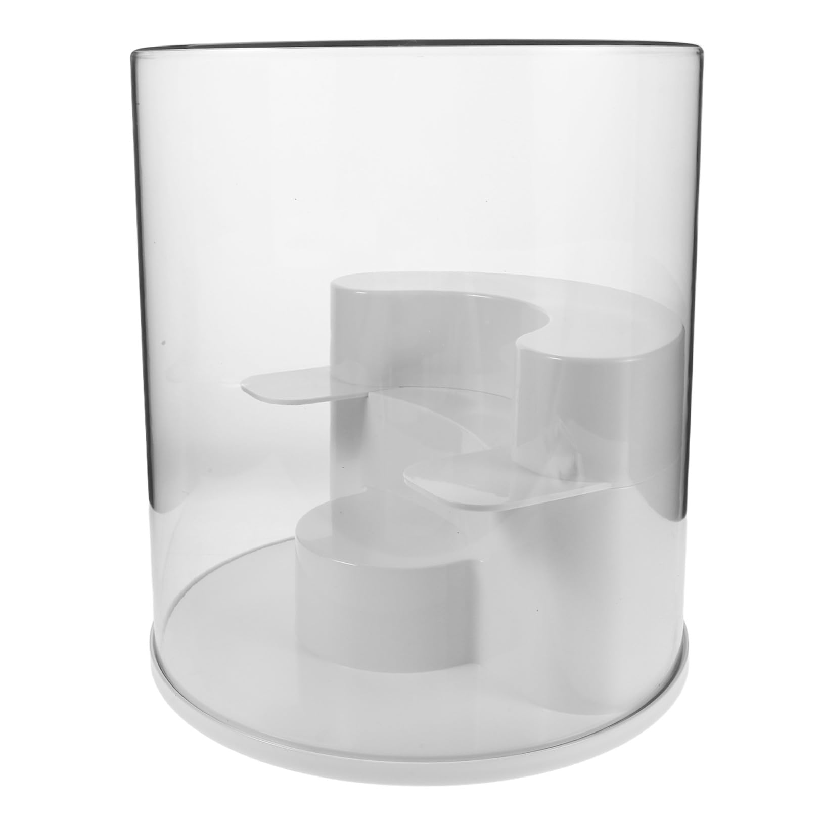GLEAVI Transparente Vitrine für Sammlerfiguren aus Kratzfestem Kunststoff Aufbewahrungsbox mit Robustem Staubdichtem Design Stabile Ausstellung Modelle und Spielzeuge Weiß