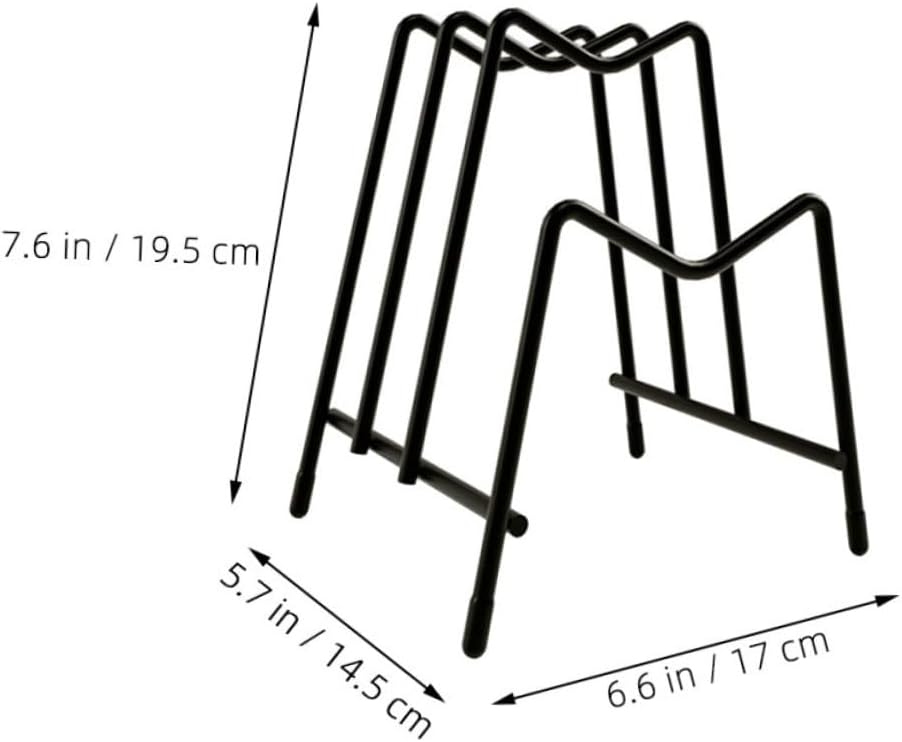 Cabilock Metal Cutting Board Holder Rack Versatile Pot Lid Organizer Stand for Countertop Storage Space Saving Design for Cutting Boards and Pan Lids Stylish