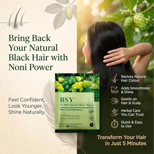 BSY Noni Black Shampoo Tinte Permanente Natural Negro miniatura 5