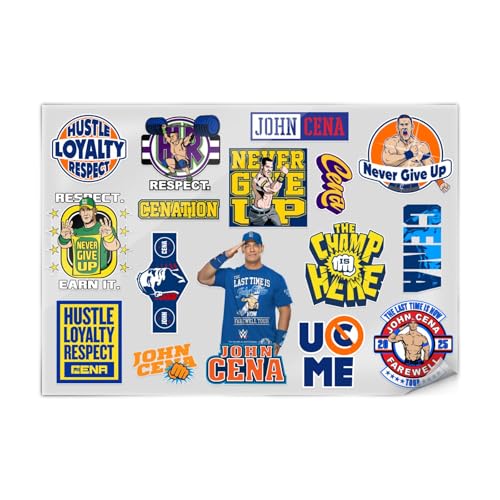 Head Case Designs Officially Licensed WWE Icons John Cena Stickers & Skin Decals Compatible for Laptop Smartphone Gaming Notebook Luggage Bag Tumbler Scrapbook Locker