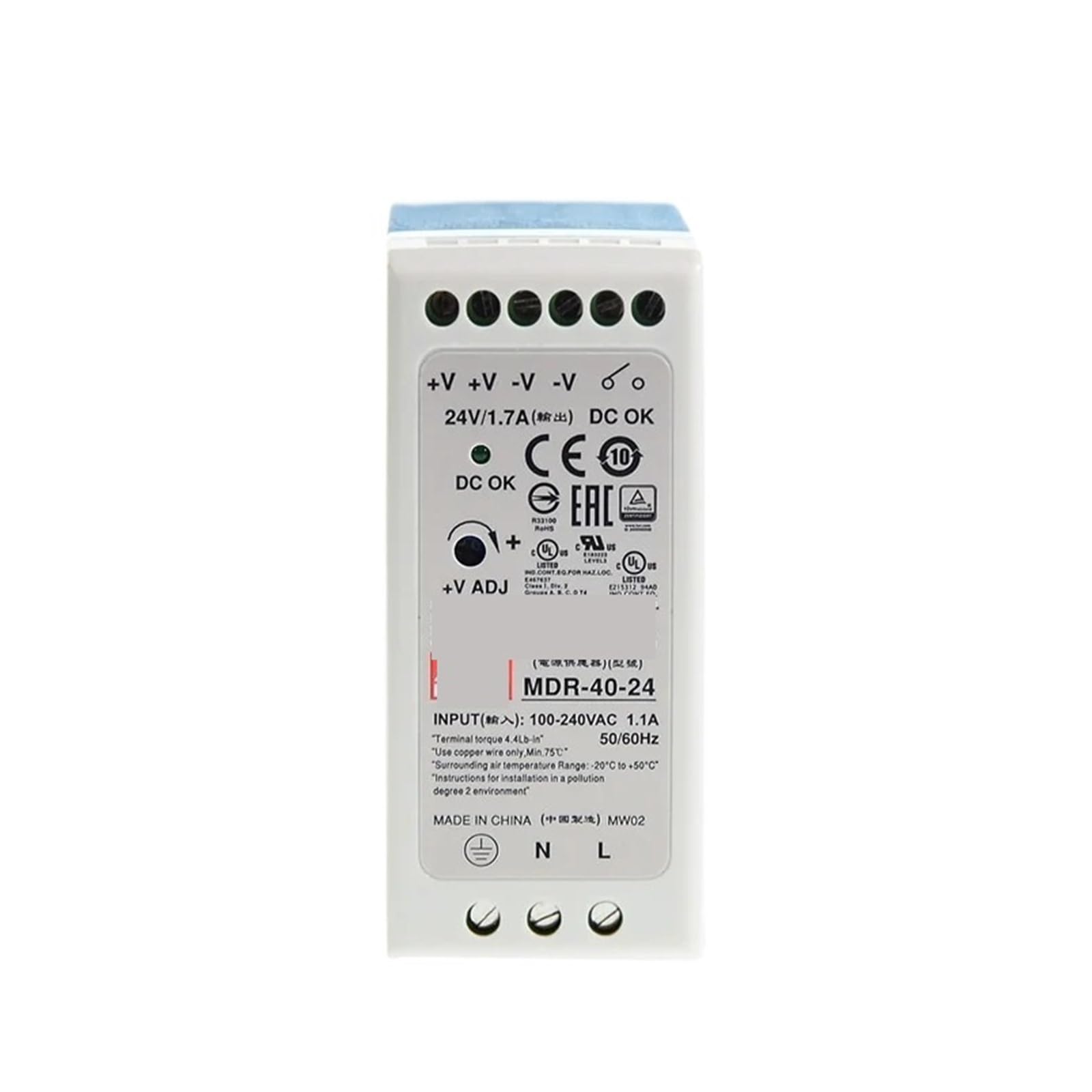 Alimentation rail DIN 5V MDR-40 pour sécuriser vos circuits DC - 6