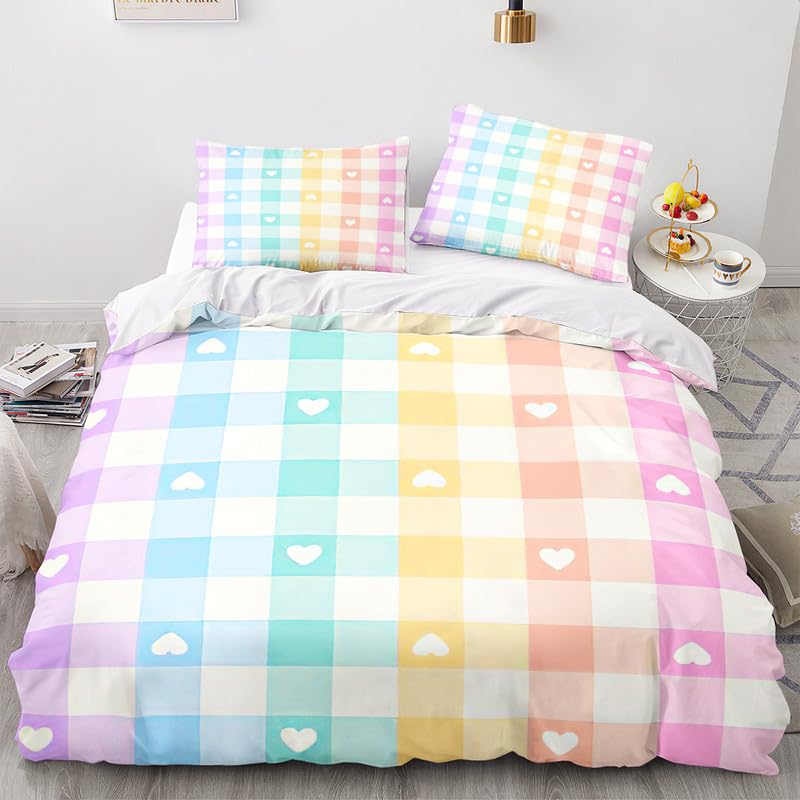 Housse de couette 220x240 minimaliste avec 2 taies d'oreiller 65x65