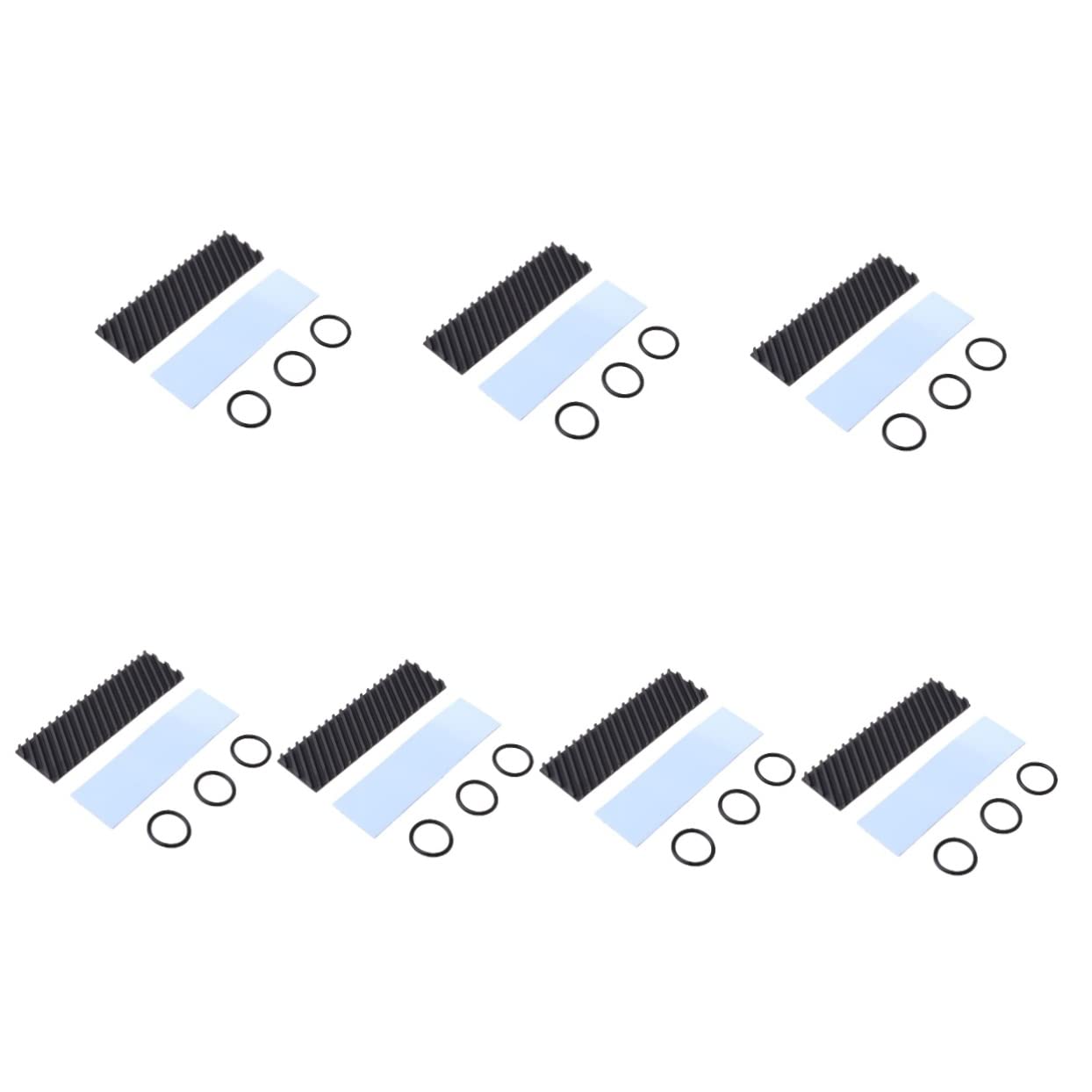 Hemobllo 7pcs Heat Sink PC SSD Metal Cooler PC Cooler Metal SSD Heat Sink Metal Cooler Fin Heating Sink Solid State Drive Heat Sink Water Cooler Black Copper Liquid Laptop Cooler