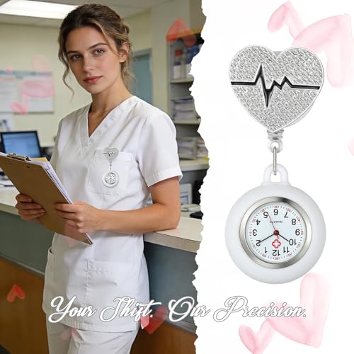 Montre infirmière à cordon extensible Avaner avec cadran à chiffres arabes - 5