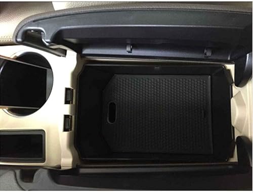 YIWANG ABS Guante Apoyabrazos Caja de Almacenamiento Bandeja con Mat Negro para Mercedes Benz GLK Clase X204 200 260 300 2017 Accesorios de coche