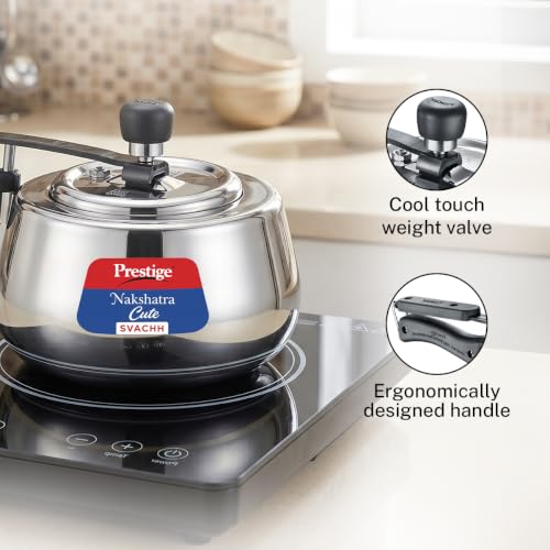 Image of Prestige Nakshatra Cute Svachh Stainless Steel Pressure Cooker 1.5 L