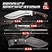 TIVOLI Kukri Fixed Blade Knife - Full Tang Survival Knife with Sheath, Heavy-Duty Hunting Knives for Camping, Bushcraft, Gardening & Outdoor Adventures – Great Christmas Gift for Men and Women