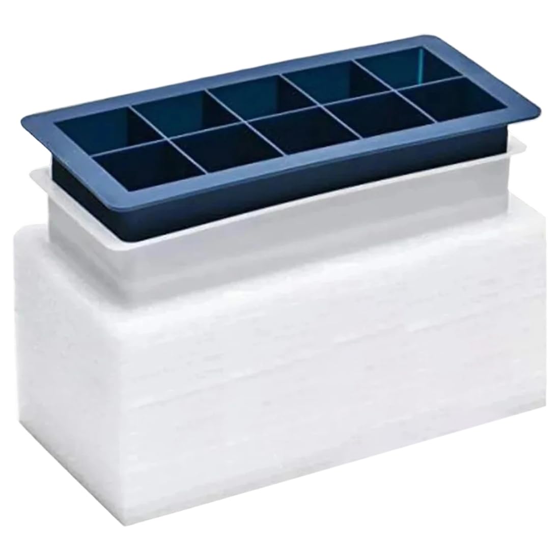 Hndhbfgrt Whiskey Easy Release Plastic Silicone Cream Square Block Container Modern Makers Silicone Mold Bucket Box