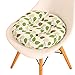 Hiseng Juego de 2 Cojín de Silla Tatami Cojines para Asiento, Espesar Suave Respirable Cojín, Patrón Redonda Cojin para Sofá, Colchoneta para Cocina Jardín Patio Oficina en Casa (Hoja Verde,40cm)