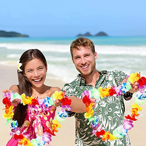 Image of Premium Hawaiian Pack of 4 Pieces Flower Necklace Garland Mala Luau Leis (Free Size) (Authentic)