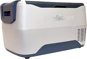Koolatron Fridge Freezer Electric Cool Box 30L Cooler Box Portable 12v Camping Car Fridge Refrigerator For Campervan Perfect for Road Trips Picnics Travel Compressor Cooling, Range -22 to 10 C Grey [Energy Class A]