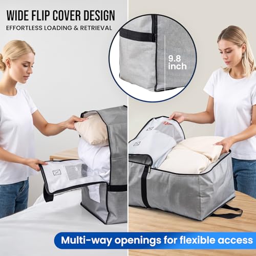 Image of TAILI 4 Pack Gray Moving Bags W /Adjustable Backpack Straps,Moving Supplies