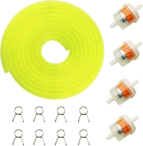 Miniatura 9 de PRO BAT 9.85 pies de longitud elástica de 0.2 pulgadas de diámetro interior de línea de combustible+8 abrazaderas de manguera de 0.35 pulgadas de