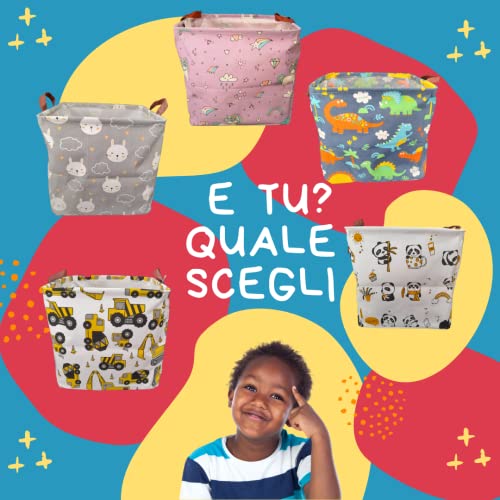 Ninimio Cesto Portagiochi Bambini Cubo Contenitore...