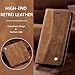 QLTYPRI Case for iPhone 16e, Vintage PU Leather Wallet Case Card Slot Kickstand Magnetic Closure Shockproof Flip Folio Cover for iPhone 16e - Retro Brown