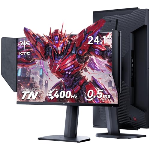 Image of KTC 25M1 400Hz Gaming Monitor 240Hz, FHD 24.1 inch Fast TN Monitor with Shielding Hood, 0.5ms GTG, Adaptive Sync, VESA Support, Height Pivot Swivel Tilt Adjustable