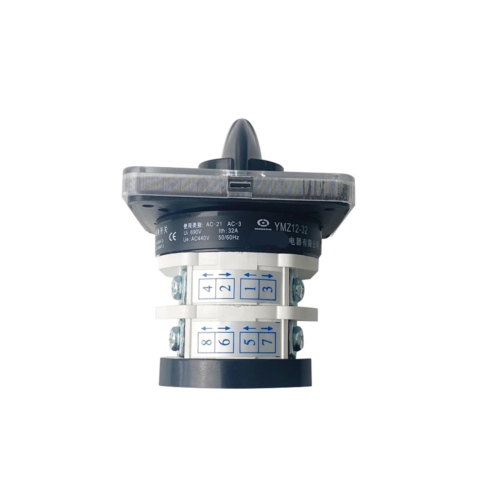 Selector rotativo LW31, 32 A, 2 Polos, Interruptor de Transferencia Manual de Leva, YMZ12-32/2