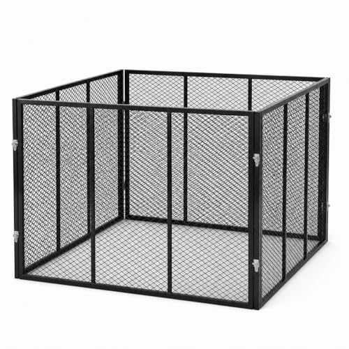 HomeLuxWorld Garten Komposter Metall | 100 x 100 x 75 cm | 750 Liter Metallkomposter verzinkt | Gartenkomposter zur Erstellung von Kompost mit Gartenabfällen (Schwarz)