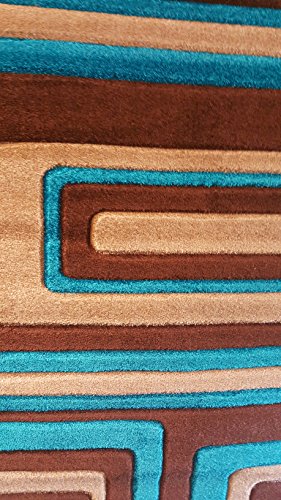 Vegas Modern Area Rug Contemporary Collection Design (5'2" X 7'1"), Turquoise #TOP5