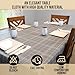 BRODER MFG. INC. White Lines Flannel Backed Vinyl Tablecloth - Gray, 60x104 Oblong (Rectangle) | Perfect for Picnics, Barbeques, Parties, Camping, Special Occasions, Gatherings, and Everyday Use