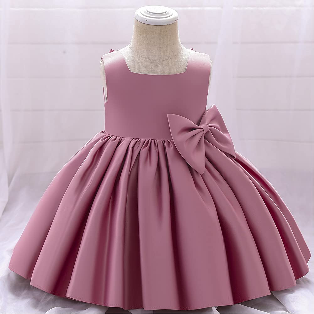 Baby Girls Little Girls Bowknot Tutu Princess Prom Dress Formal Ball Gown Birthday Wedding Party Christening Baptism Dresses