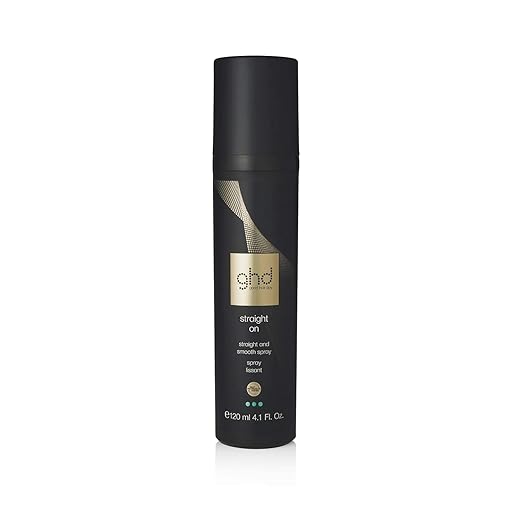 ghd straight on - spray de alisado del cabello profesional para reducir el encrespamiento, cabello normal y fino, look duradero y sin apelmazar, protección térmica, 120ml