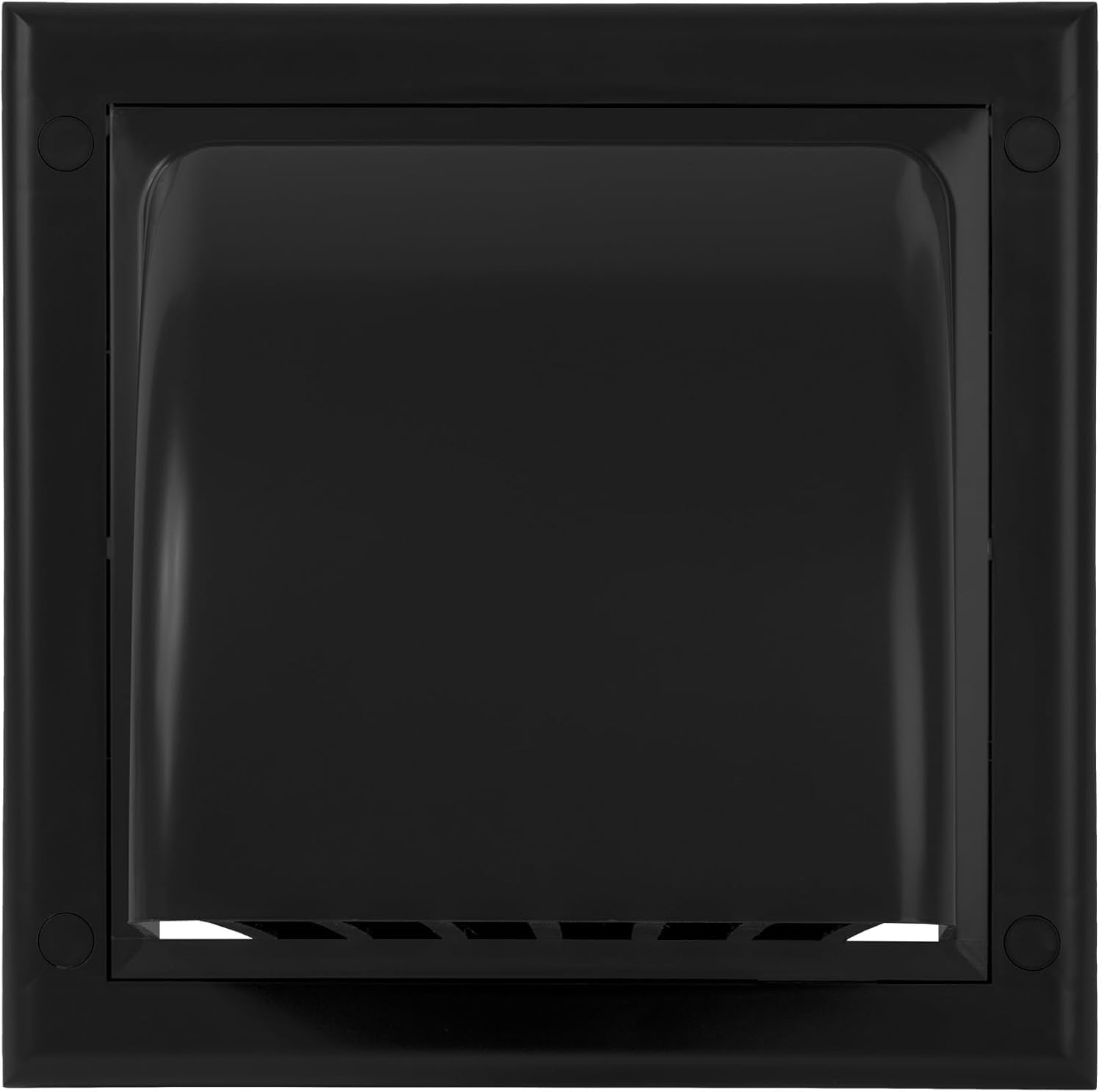 ECOPRO VENT 125mm Black Vent Covers - ABS Cowled Extractor Fan Vent Cover with Back Draught Shutter, Ventilation Grille, Fits Inside Wall or Duct - Wall Vent Cover External - Tumble Dryer Vent Cover