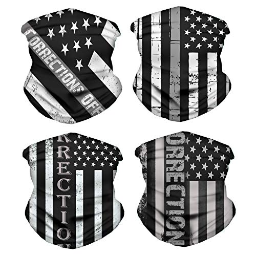 Image of 4Pcs Magic Headwear Neck Gaiter Tube Scarf Headbands Bandana Balaclava for Outdoor Running Cycling Skating Work Out