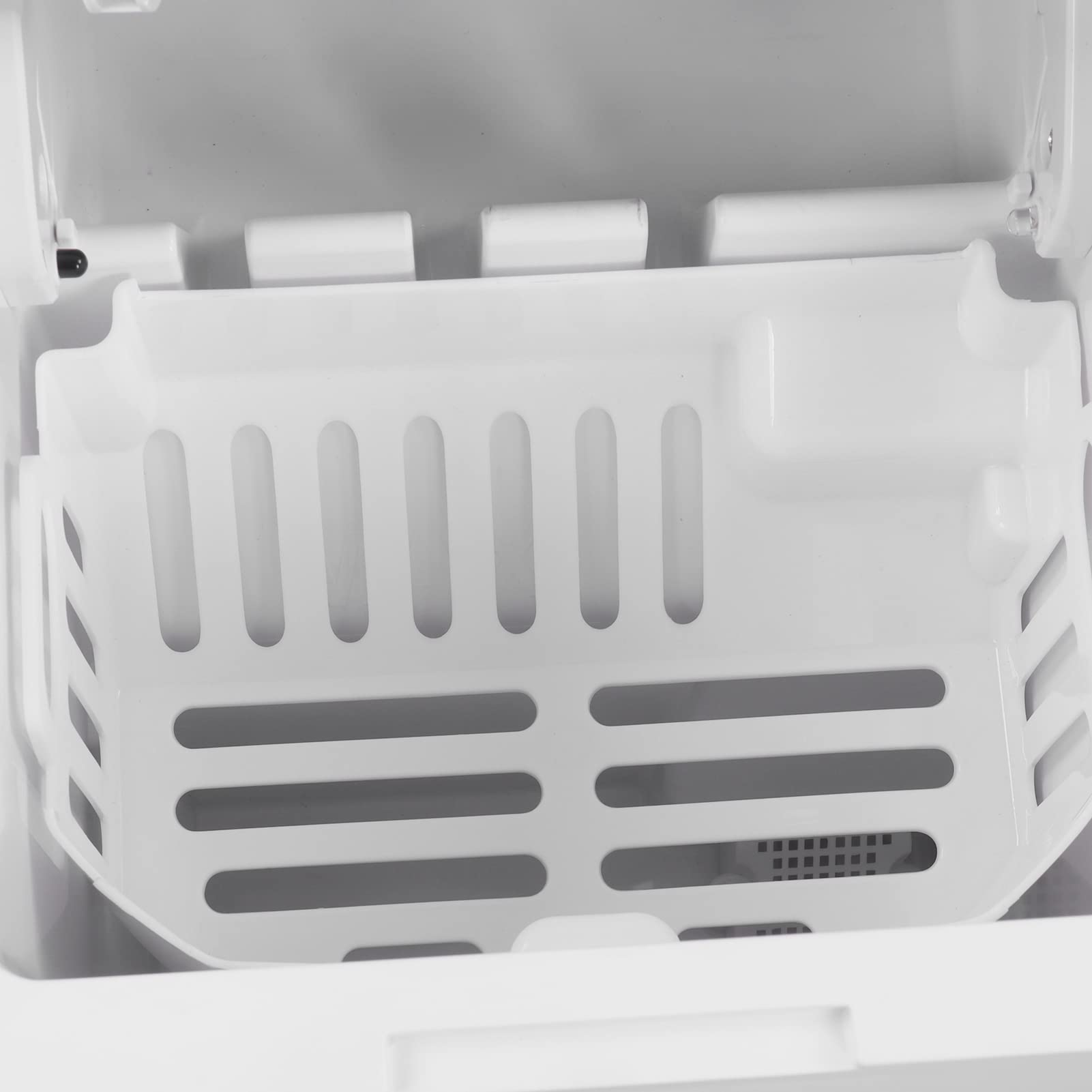 Máquina para Hacer Hielo en Encimera, Máquina de Hielo Blanca Portátil de 1,5 L con Compresor, Poco Ruido, 9 Piezas de Cada 6-10 Minutos para el Hogar, Cocina, Oficina,