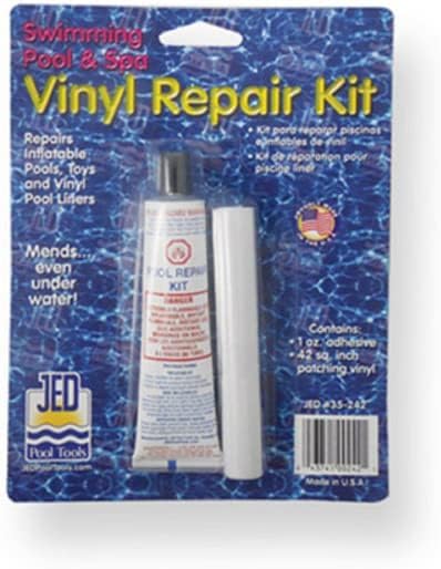 JED Pool Tools 35-242 Pool Liner Repair Kit, 1 Oz. Tube, 42 Sq. in. Patch