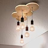 EINSATZORT - Im Wohnzimmer verbreitet die Pendelleuchte warmes Licht und schafft eine entspannte Atmosphäre - perfekt, um den Abend zuhause gemütlich auf dem Sofa ausklingen zu lassen. Aber auch im Esszimmer sorgt die Pendelleuchte aus Holz für stimmungsvolles Licht. Zudem zieht sie mit ihrer außergewöhnlichen Optik alle Blicke auf sich - ob eingeschaltet oder nicht.