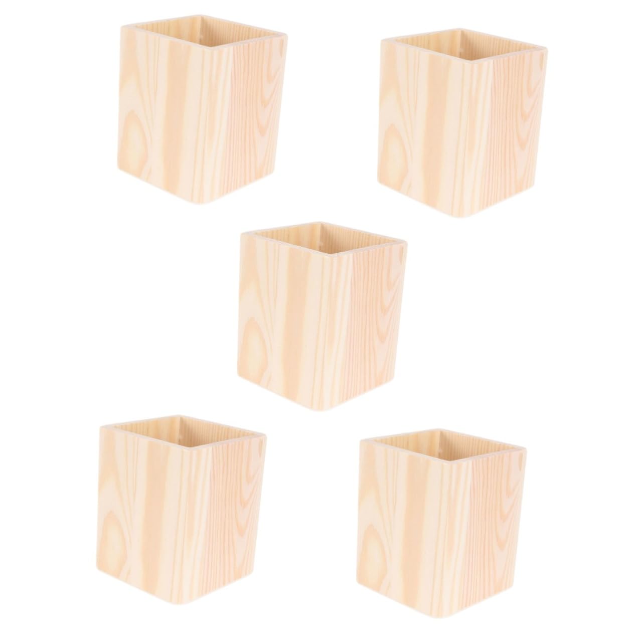 MAGICLULU 5 Cubos De Almacenamiento Para Brochas De Maquillaje Soporte Para Para El Hogar Soporte Para Taza Para De Mesa Para Lápices De Madera
