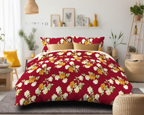 Image of NewDouble Bedsheet with Two Pillow Cover King Size Jaipuri Print