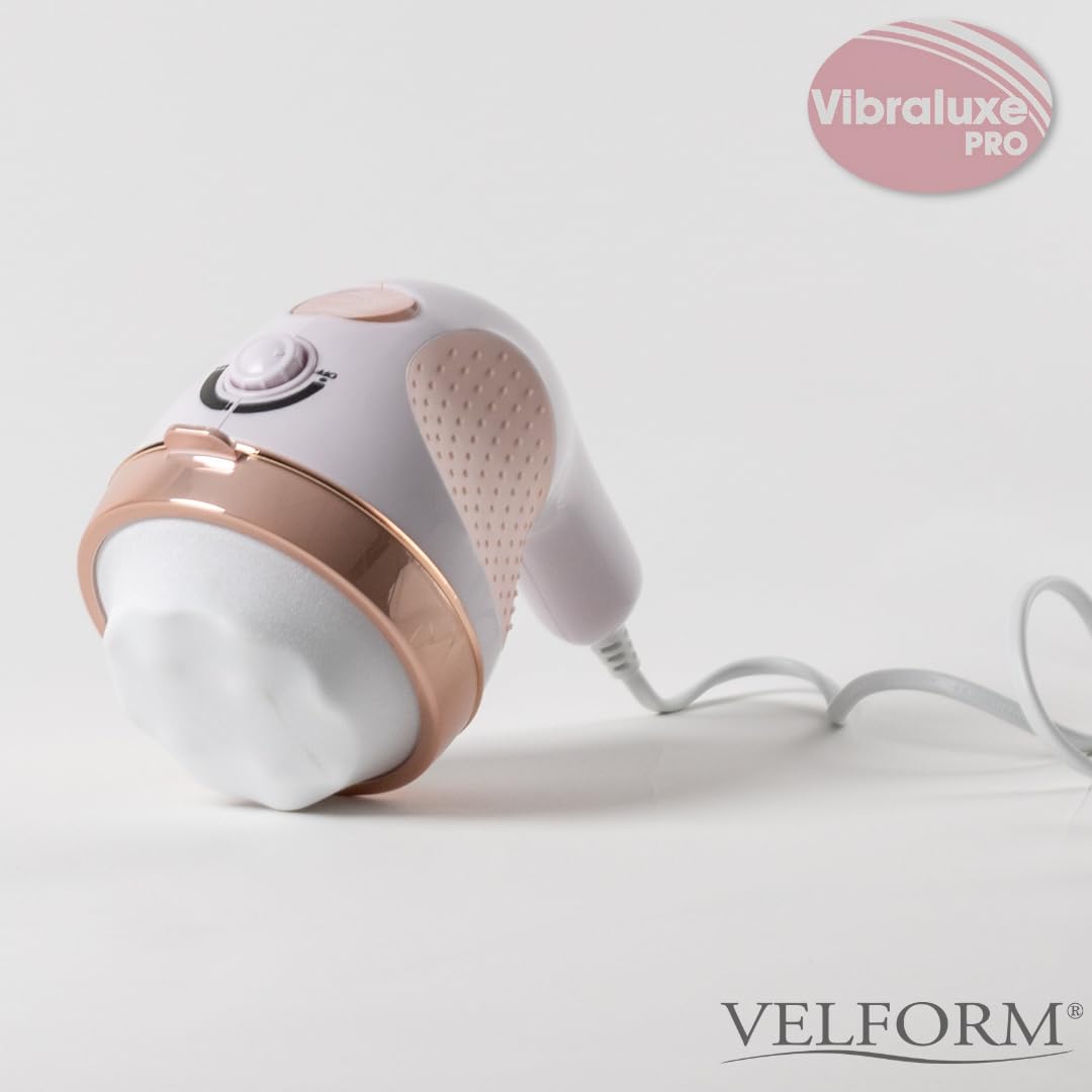 VELFORM Vibraluxe Pro - Massaggiatore anticellulite elettrico + 6 lime extra, 3000 giri/min, massaggio anticellulite dimagrante, pelle più soda, tonificante, rilassa, versatile, rilascia tensione, 3