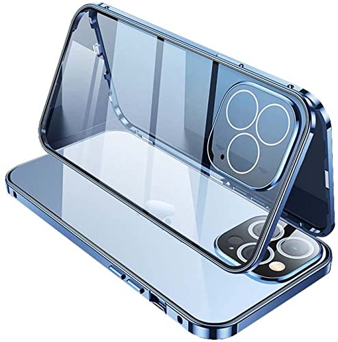 Coque iPhone 13 Pro Max anti-rayure verre bleu SCHIK