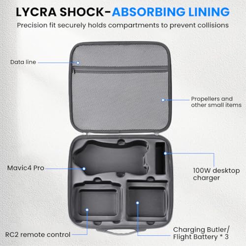 Image of ZORBES Compatible with Mavic 4 Pro Drone Travel Bag, EVA Hard Case
