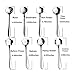 ERCRYSTO Stainless Steel Tableware - Creative Flower Coffee and Tea Spoons, Stirring and Mixing Set of 8 Different Patterns